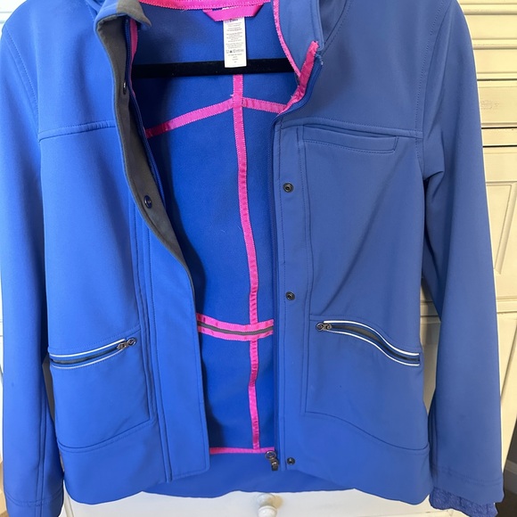 Ivivva by Lululemon Girls Fleece Lined Raincoat Size 12 Barely Worn EUC - Picture 3 of 9